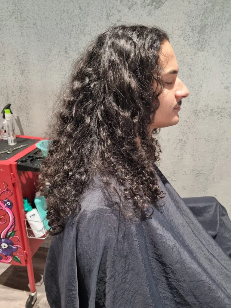 Curly Cut before transformation