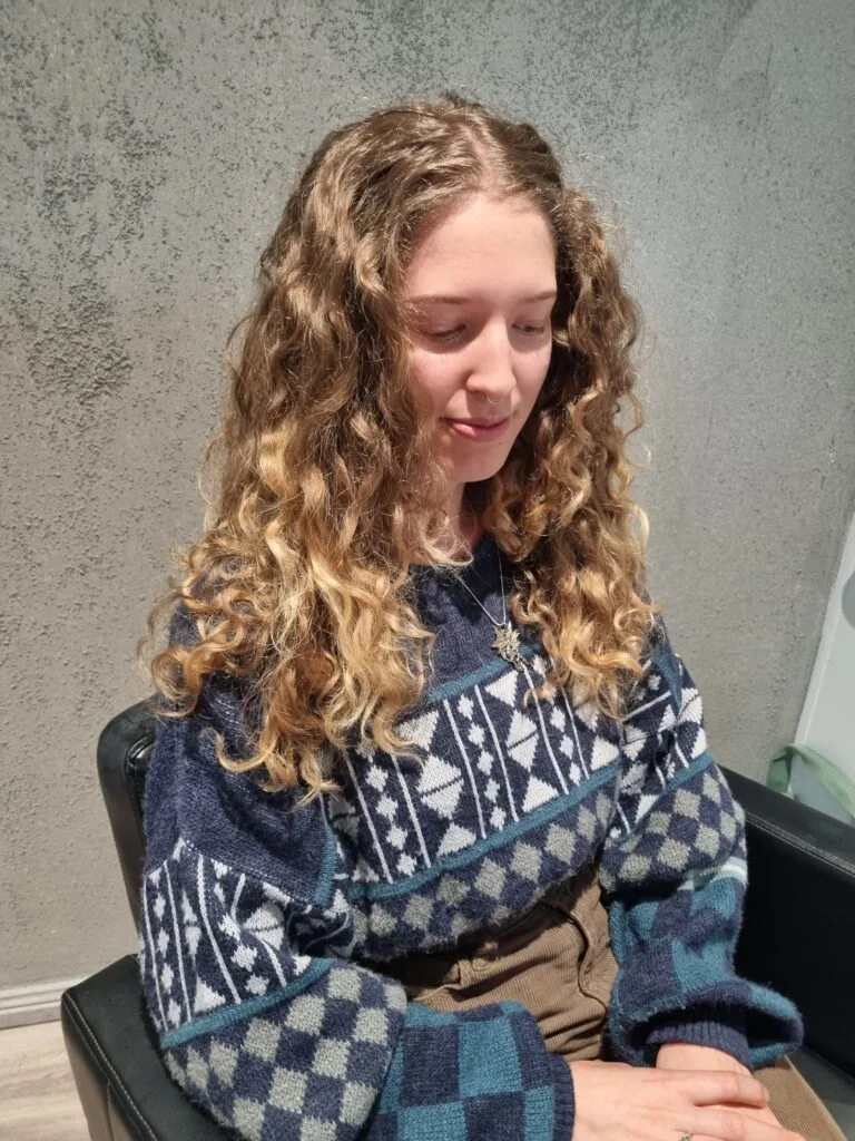 Curly Cut Sunshine Coast before transformation