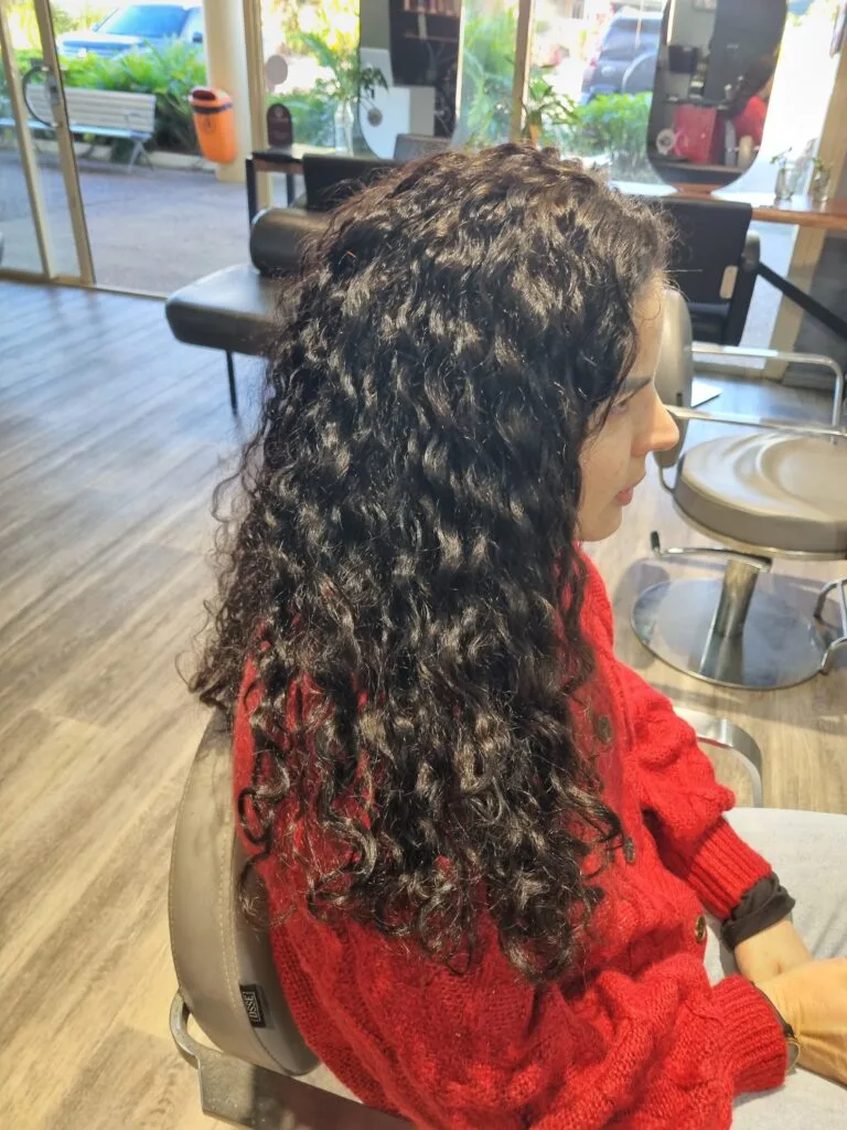 Curly Hairdresser Near You before transformation